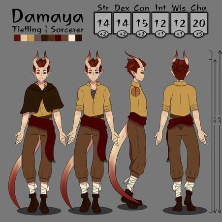 simple d&d character sheet, ~$100